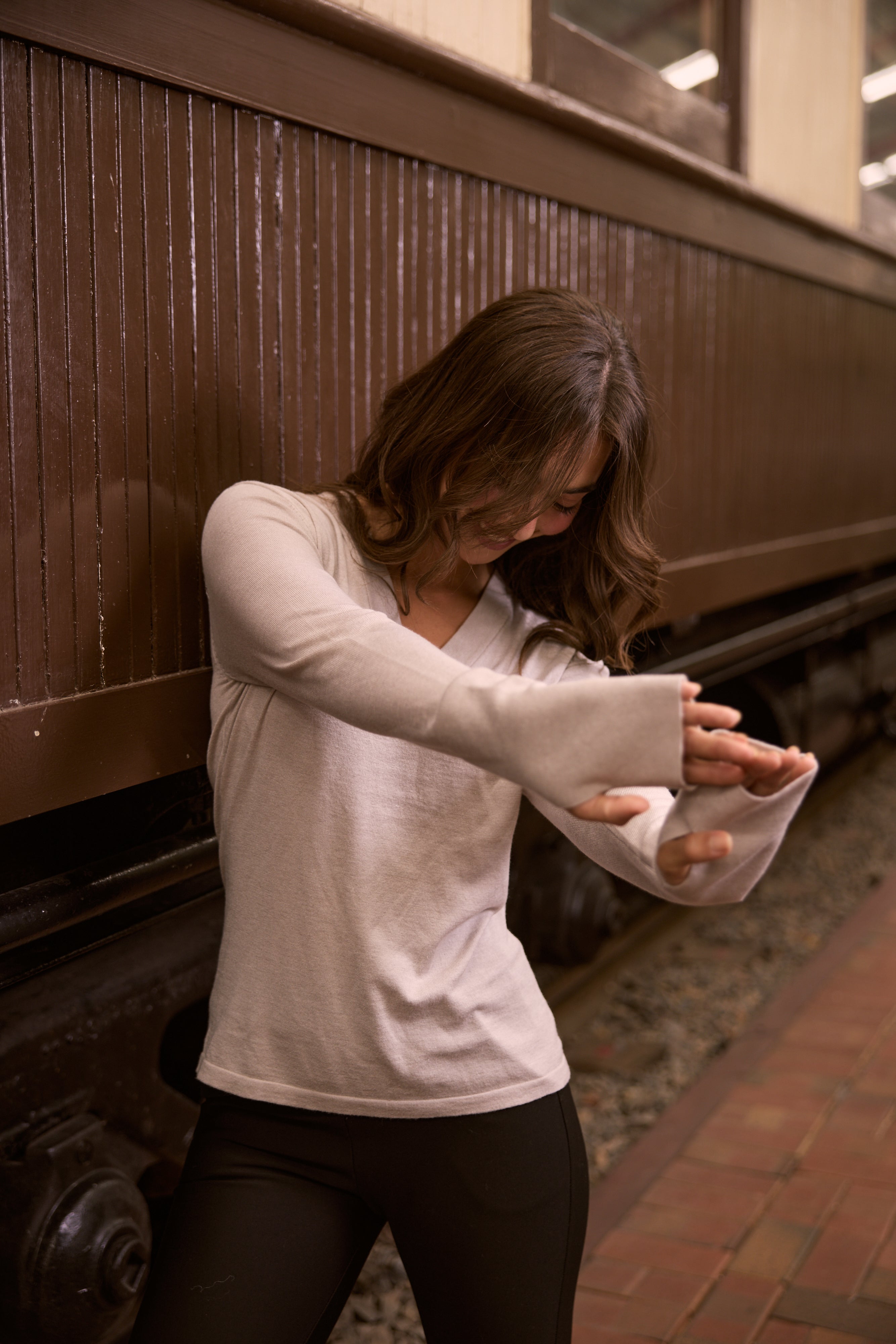 BRAVE & TRUE Cassian LS Knit Top DOVE
