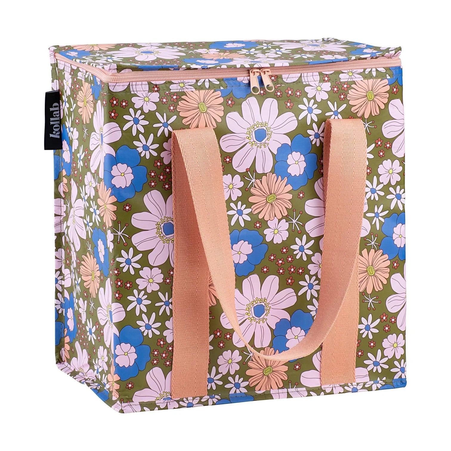 KOLLAB Cooler Bag BLUE FLOWERS