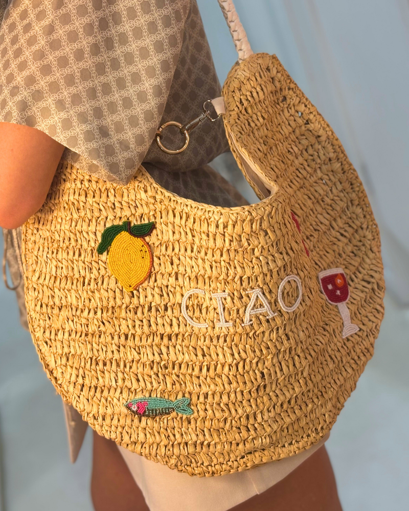 Ciao Woven Raffia Bag