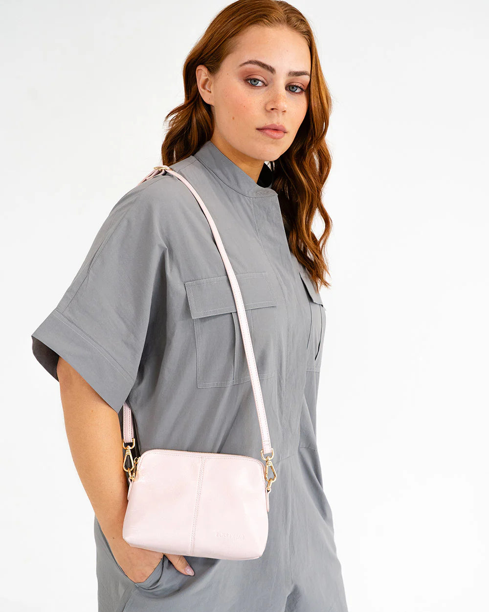 Elms & King Burbank Crossbody BLUSH CRINKLE