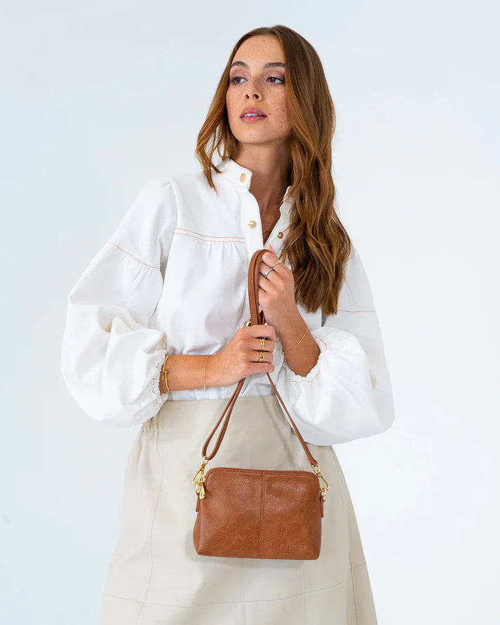 Elms and King Burbank Crossbody TAN PEBBLE