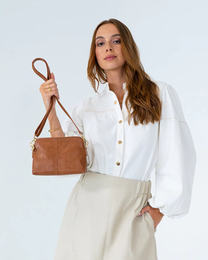 Elms and King Burbank Crossbody TAN PEBBLE