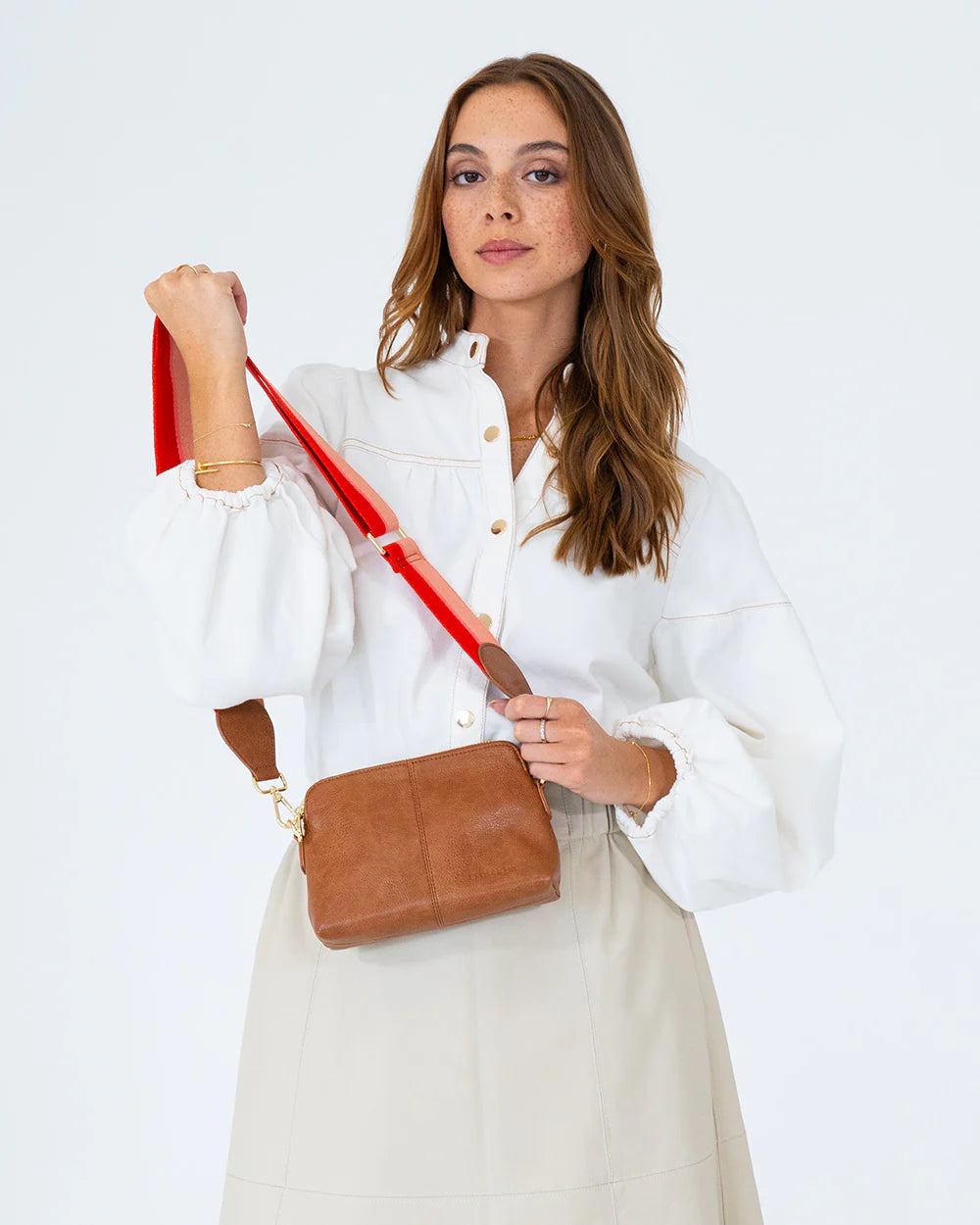 Elms and King Burbank Crossbody TAN PEBBLE
