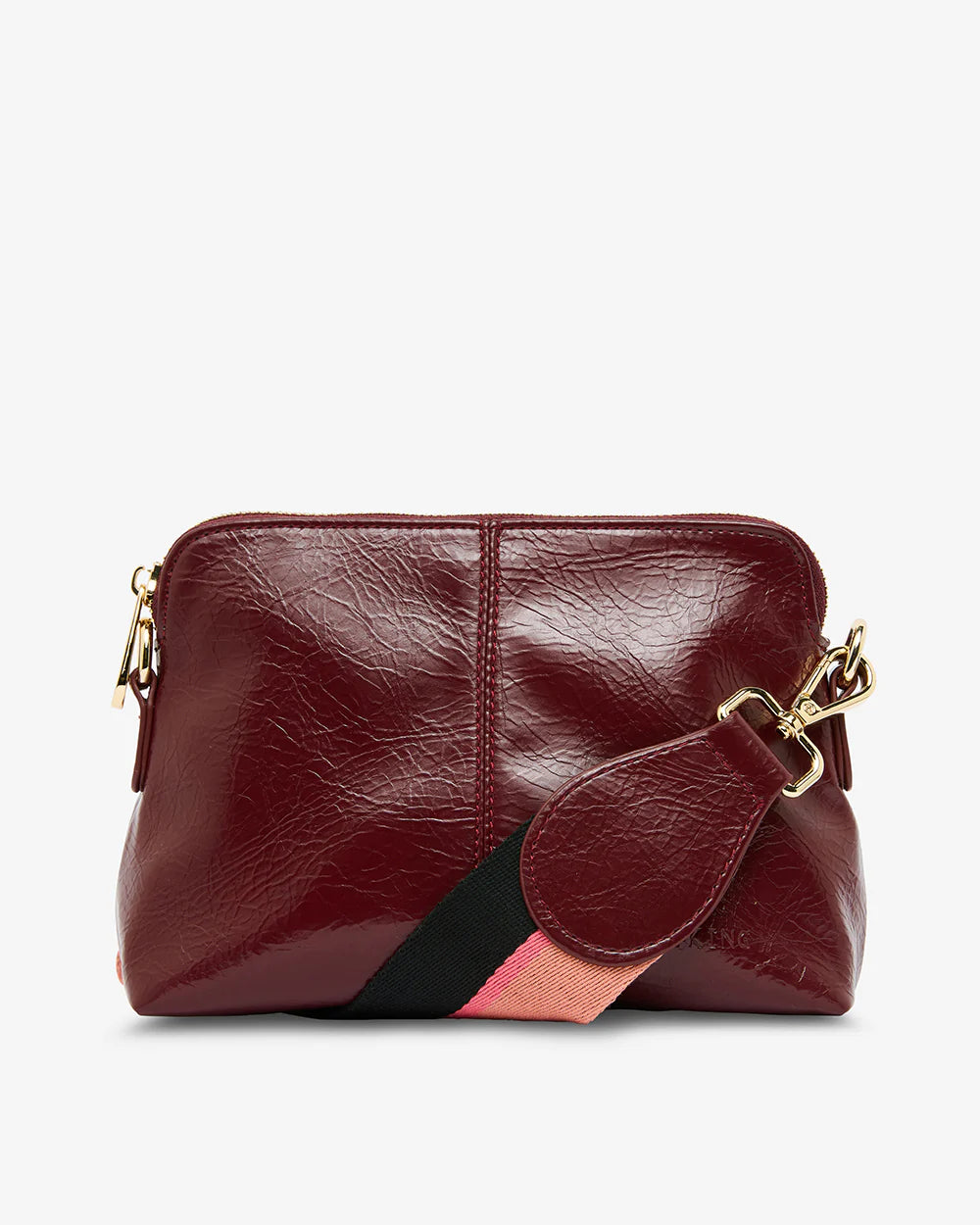 Elms & King Burbank Crossbody BURGUNDY CRINKLE