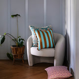 BONNIE & NEIL Bold Stripe Cushion 50cm JADE TAN