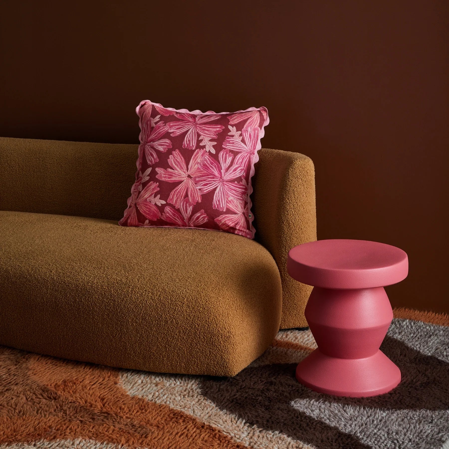 Bonnie & Neil Mave Cushion 50cm ROSE