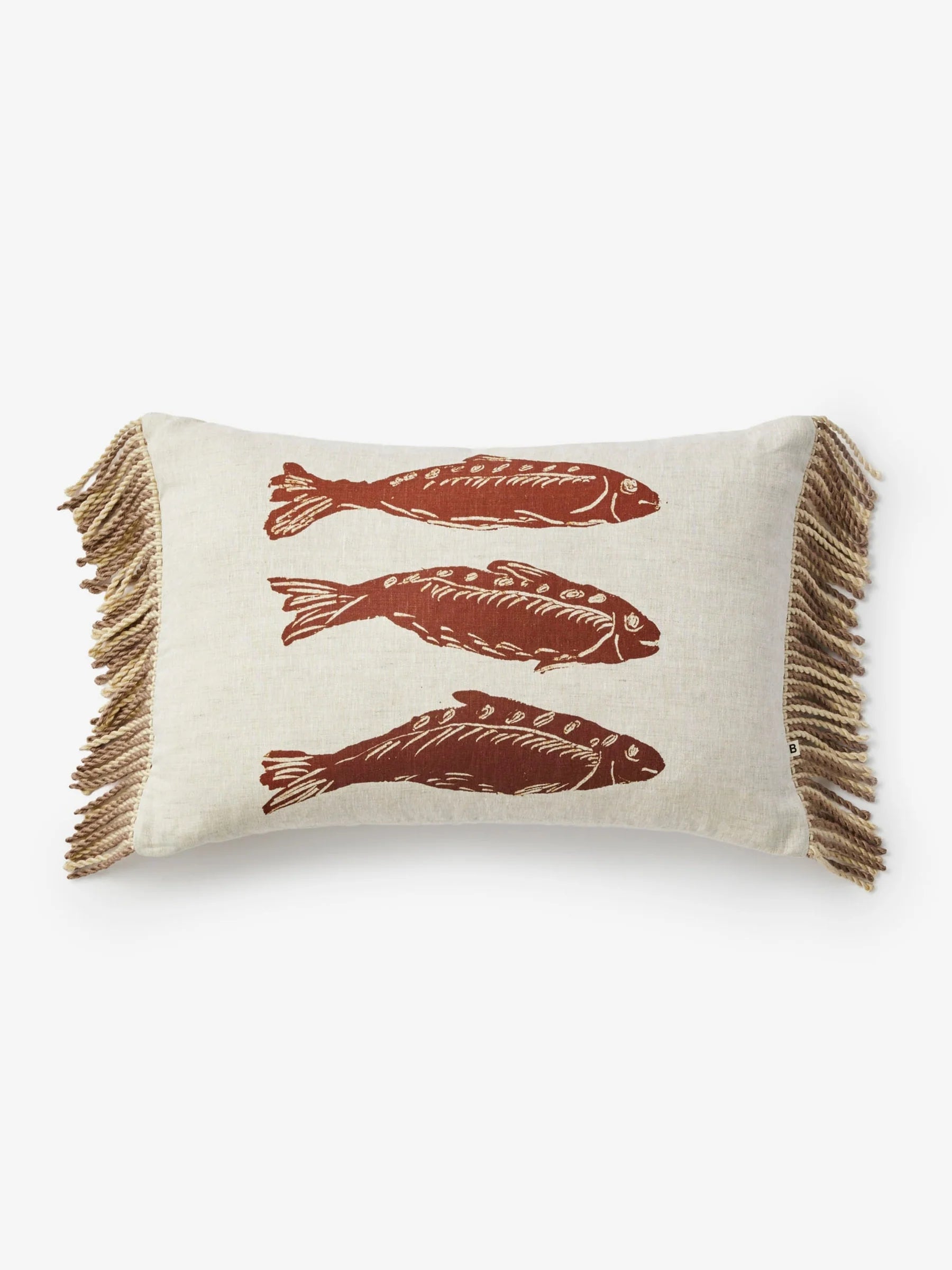 Bonnie & Neil Sardines Tan Cushion 60 x 40