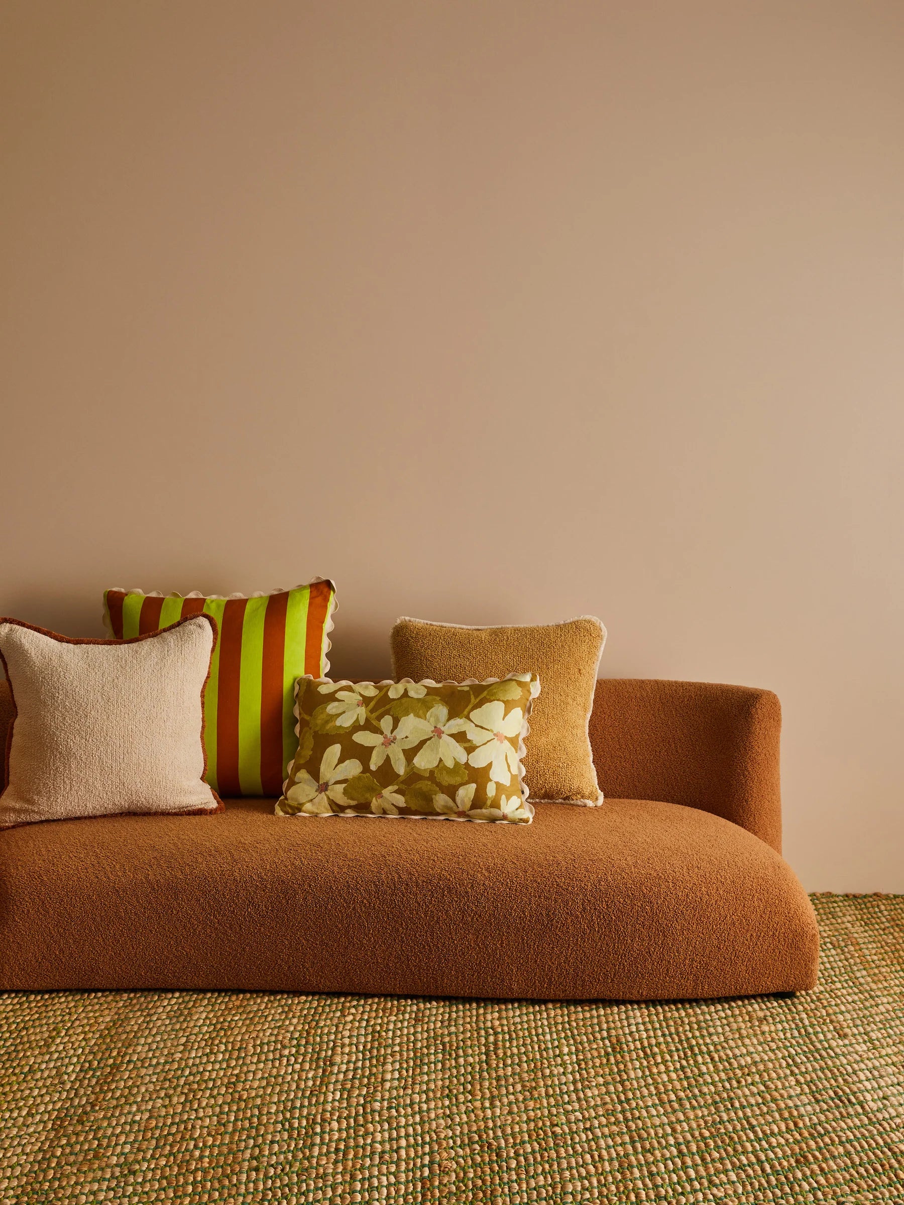 Bonnie & Neil Violet Mustard Cushion 60 x 40