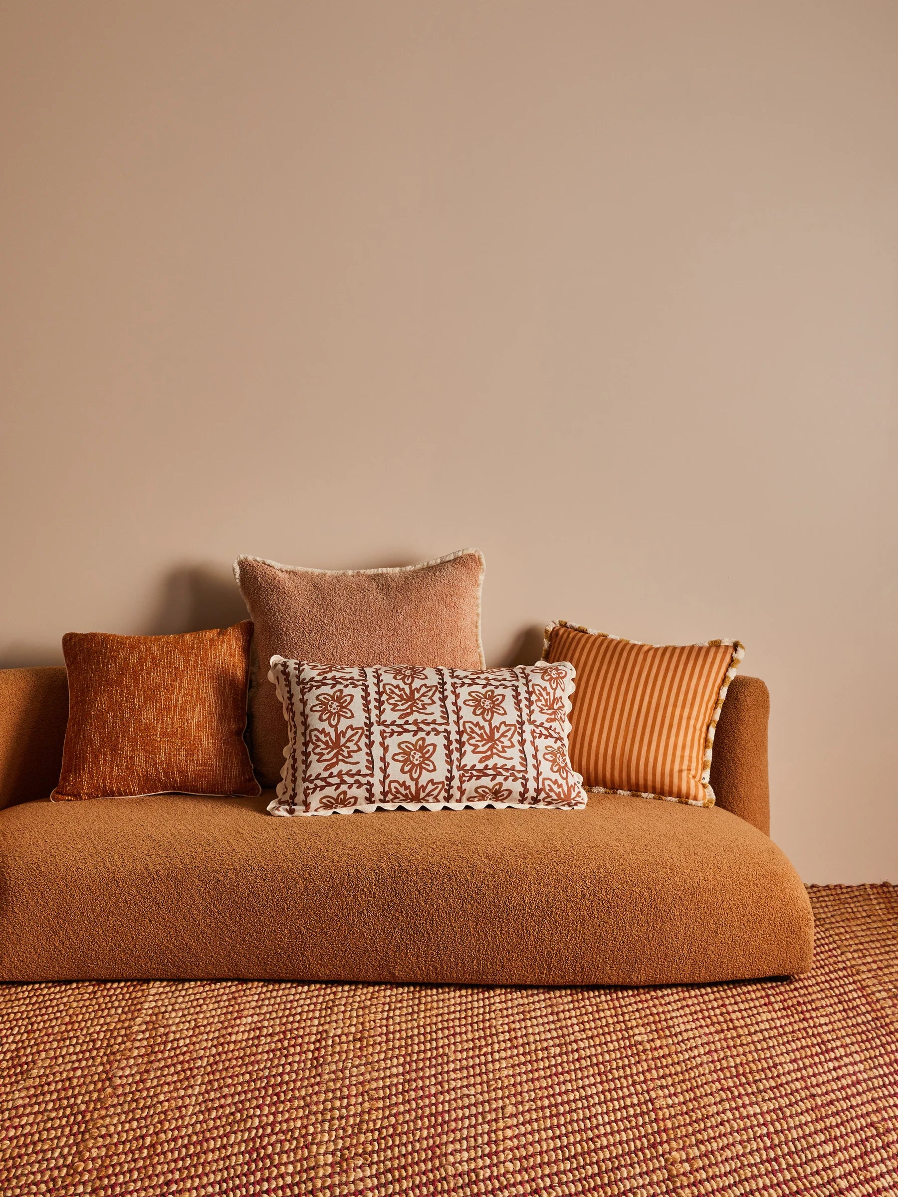 Bonnie & Neil Pinstripe Nutmeg Cushion 50CM