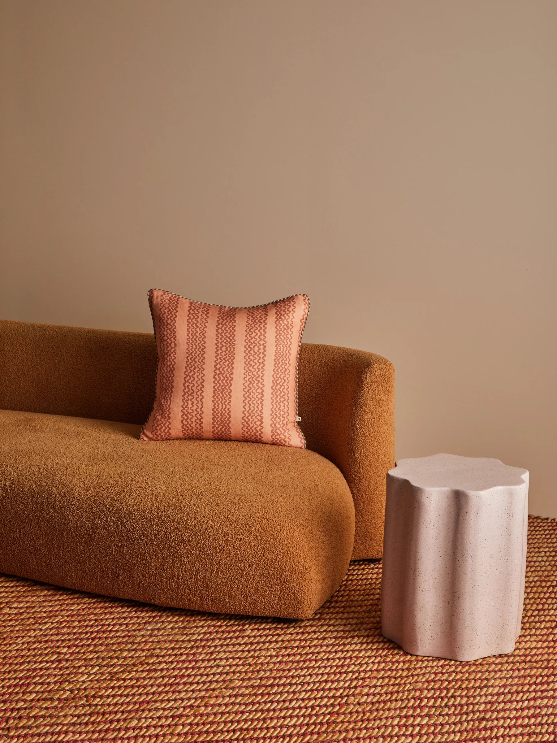 Bonnie & Neil Mini Wave Terracotta Cushion 50CM