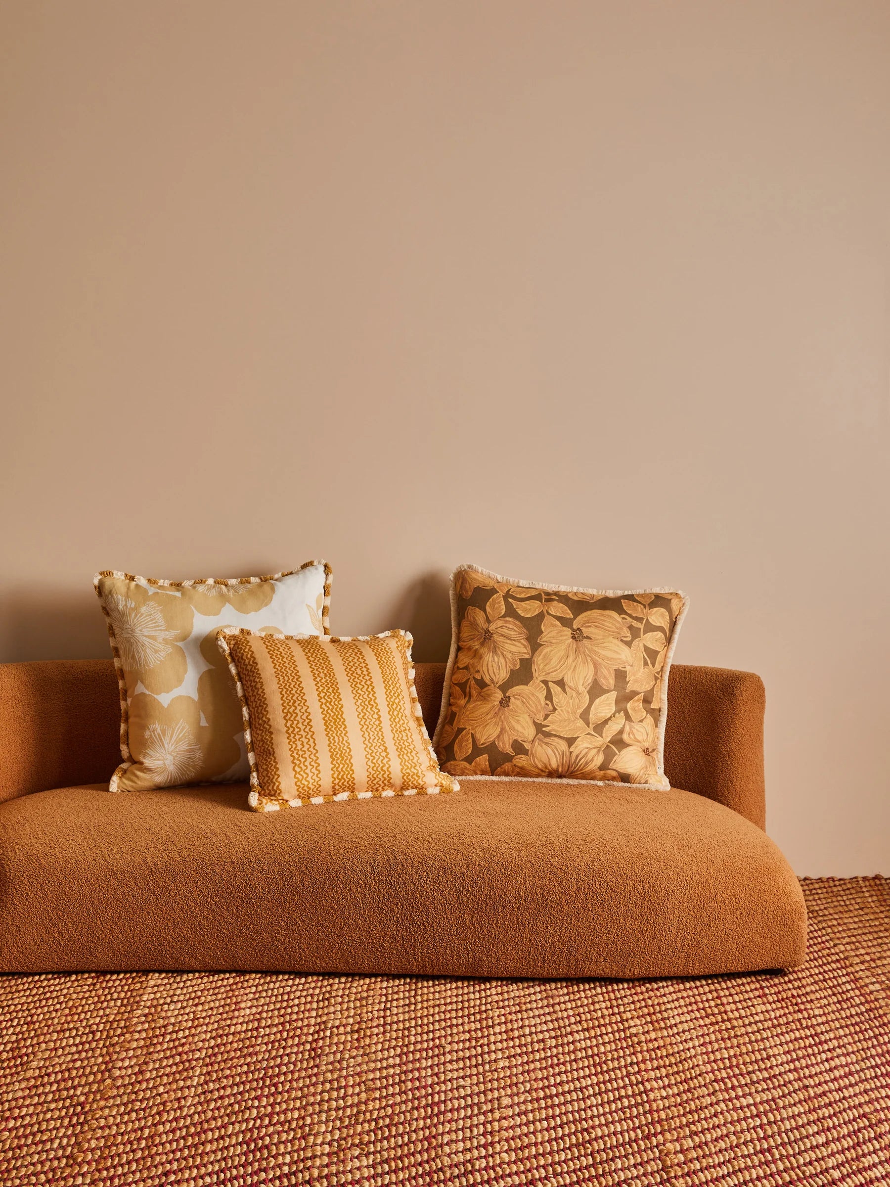 Bonnie & Neil Mini Wave Caramel Cushion 50CM