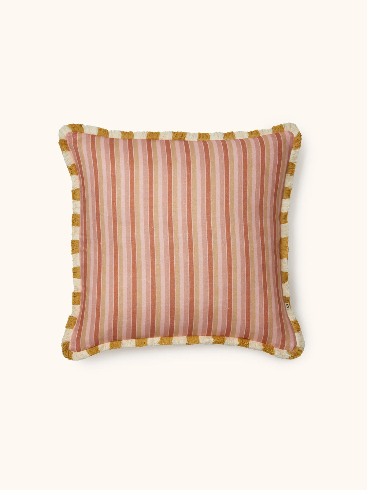 Bonnie & Neil Garden Stripe Cushion Pink 50cm