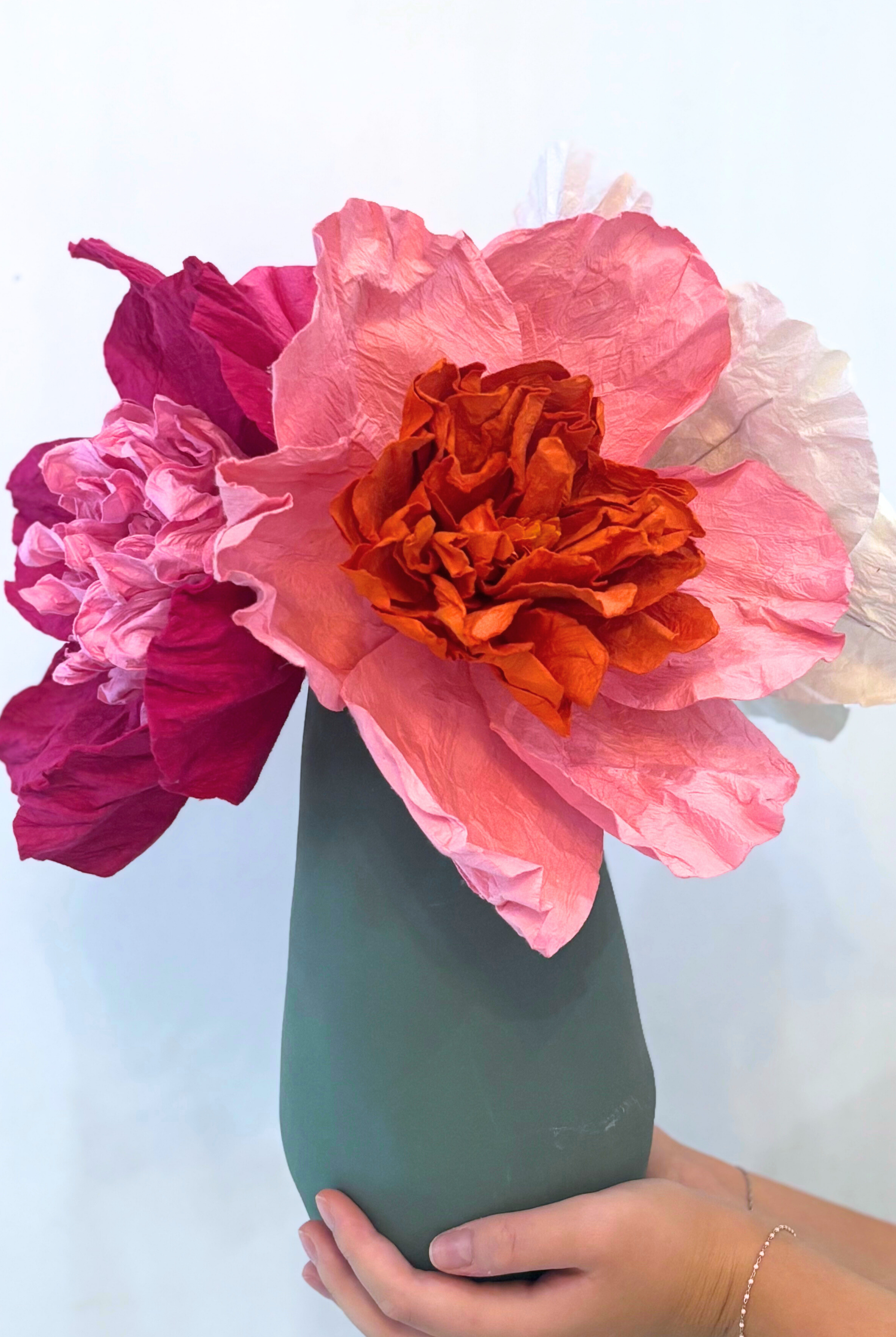 CAMELIA Paper Flower Small PEACH