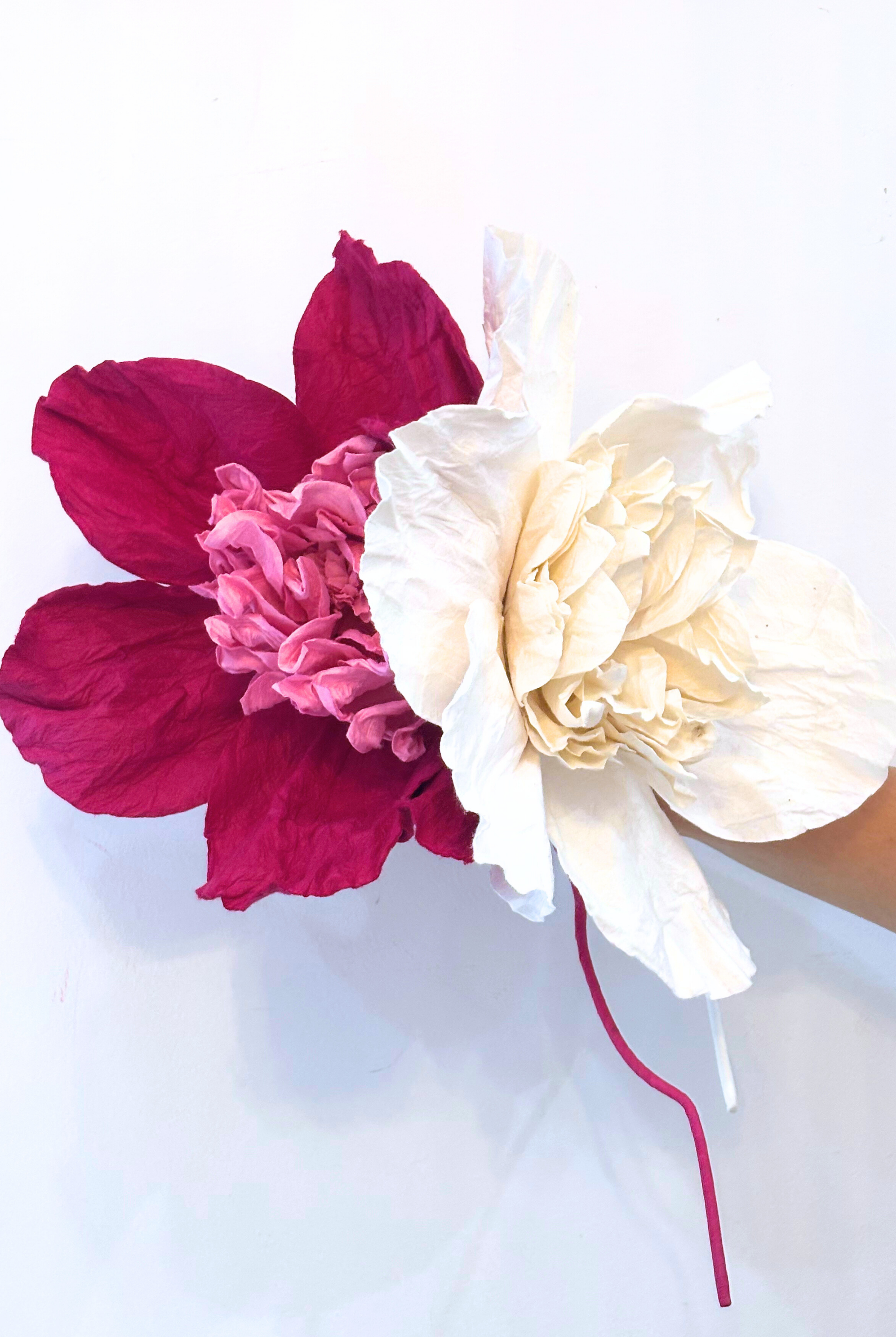 CAMELIA Paper Flower Small WHITE