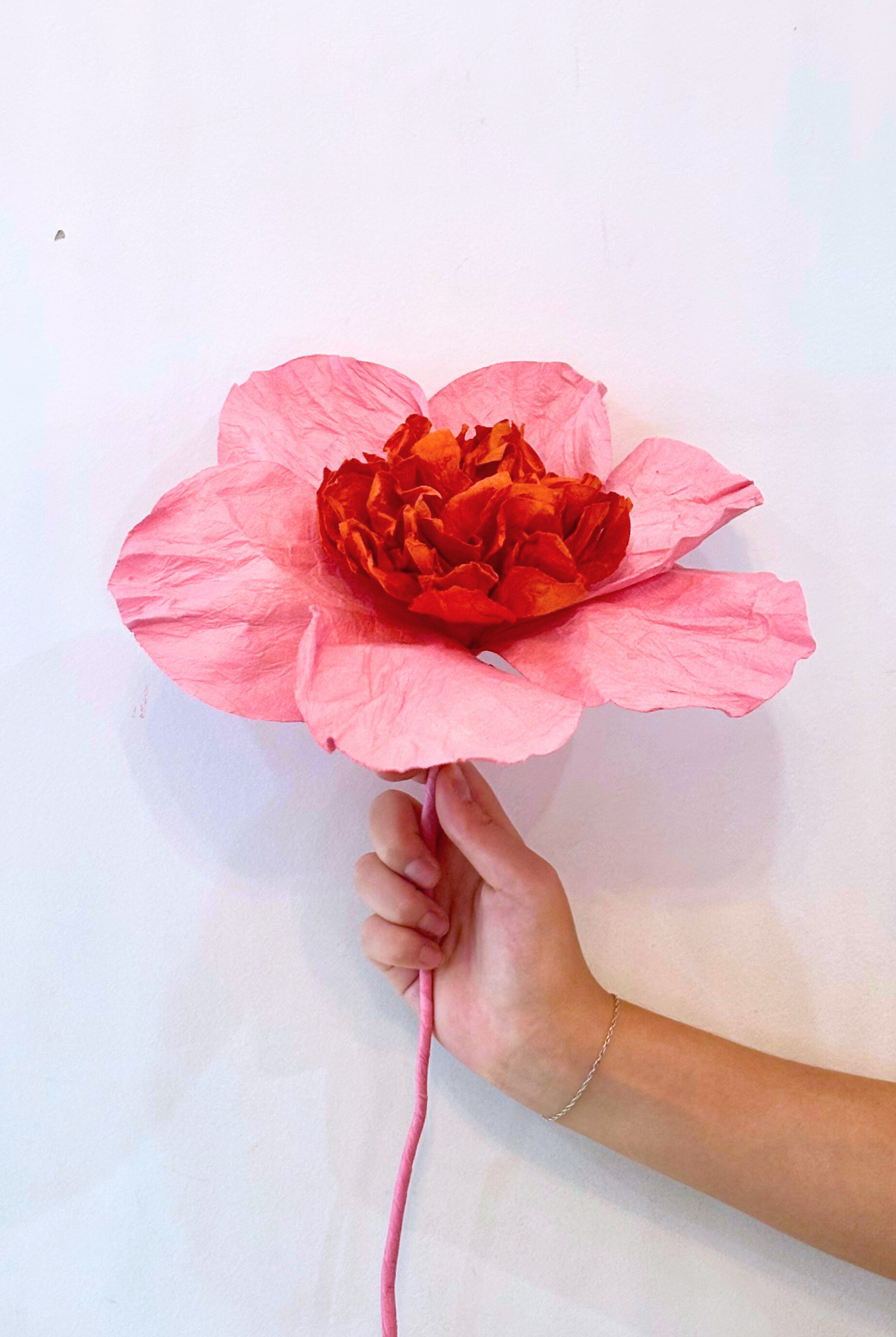 CAMELIA Paper Flower Small PEACH