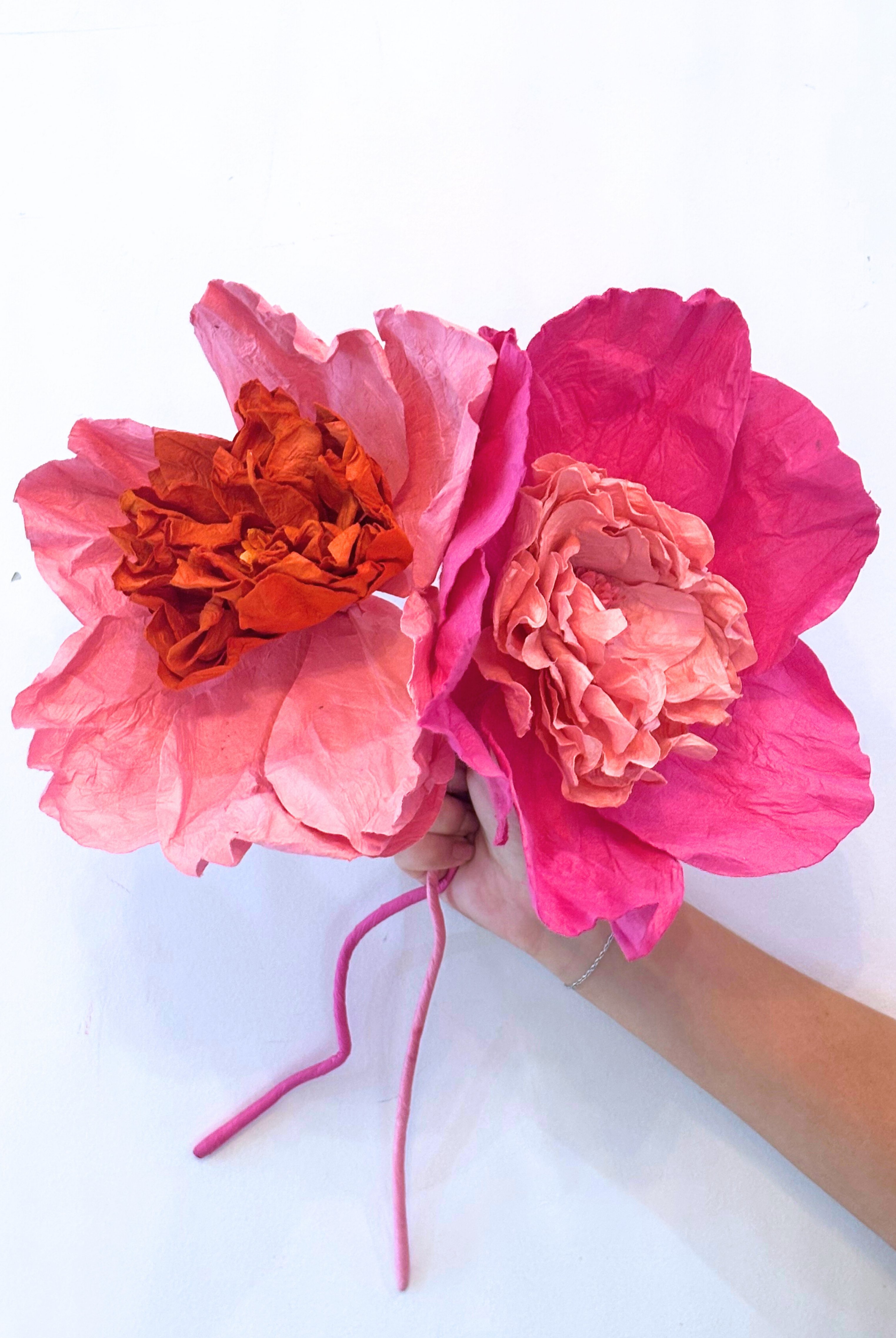 CAMELIA Paper Flower Small PEACH