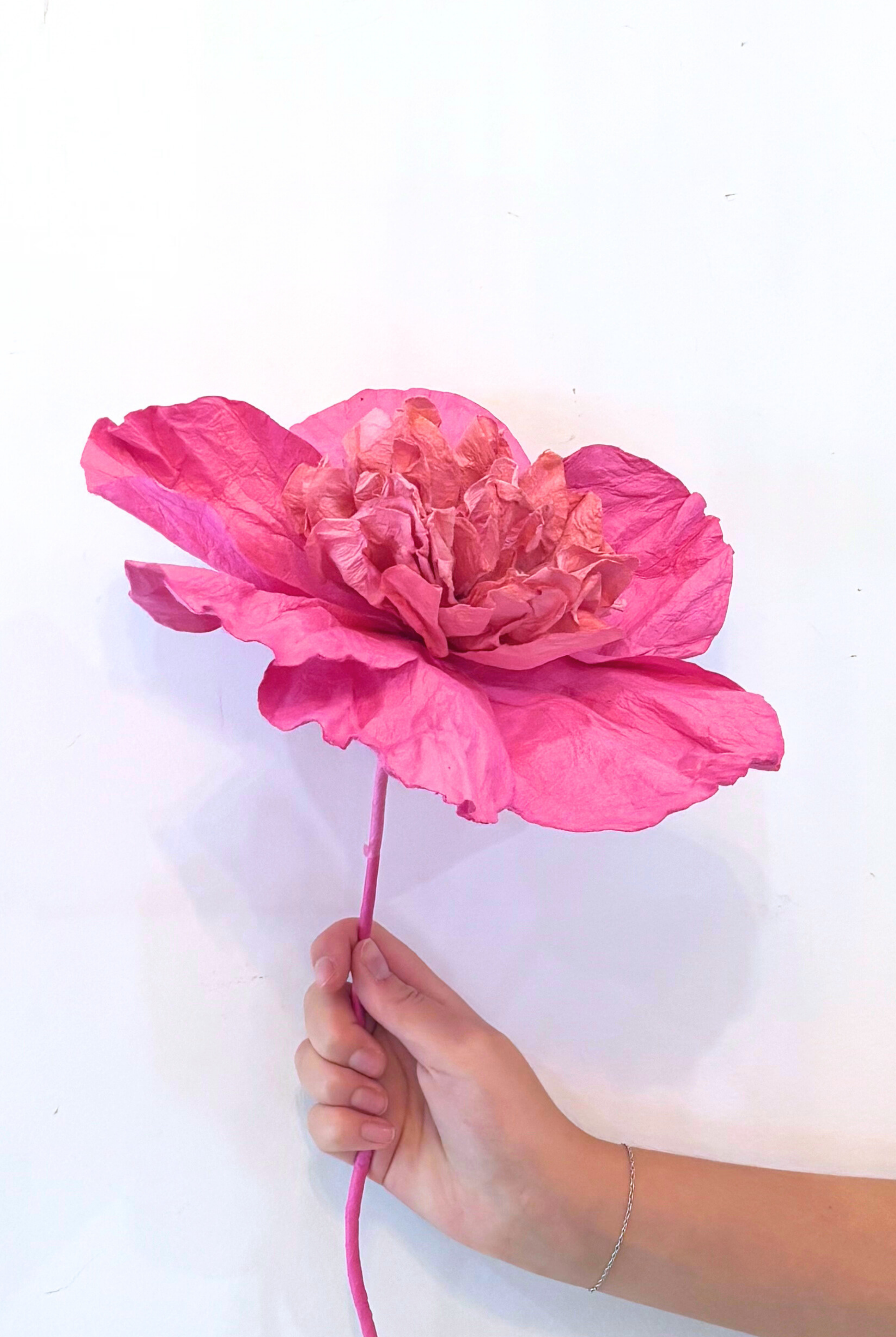 CAMELIA Paper Flower Small SOFT PINK