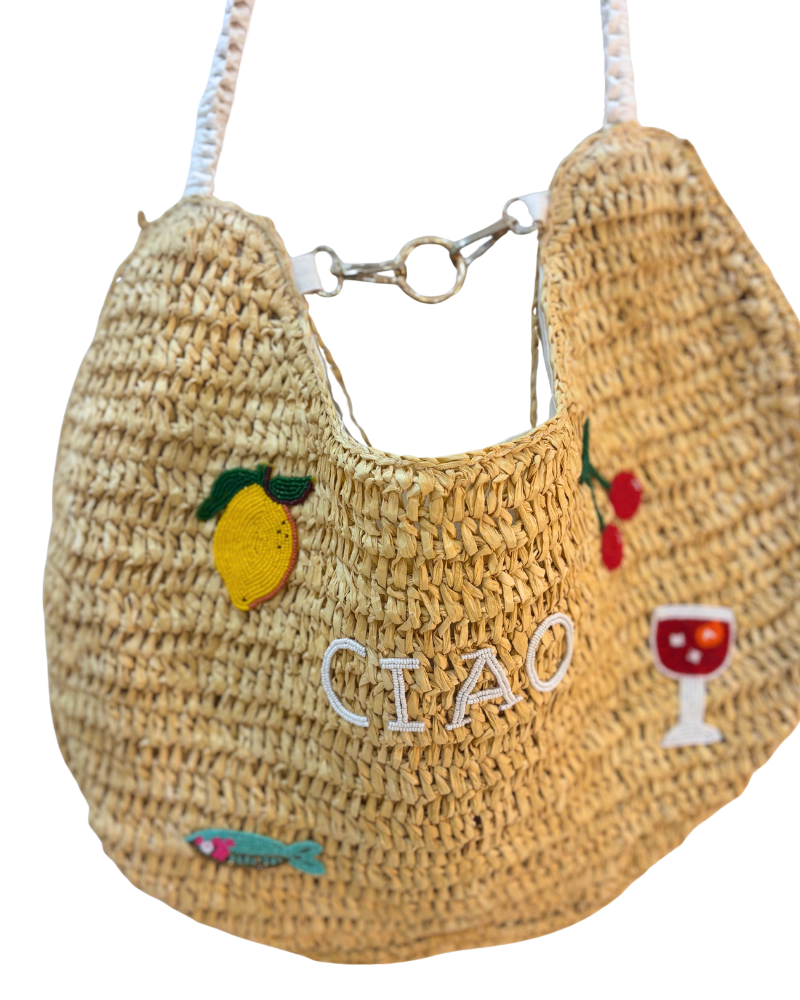 Ciao Woven Raffia Bag