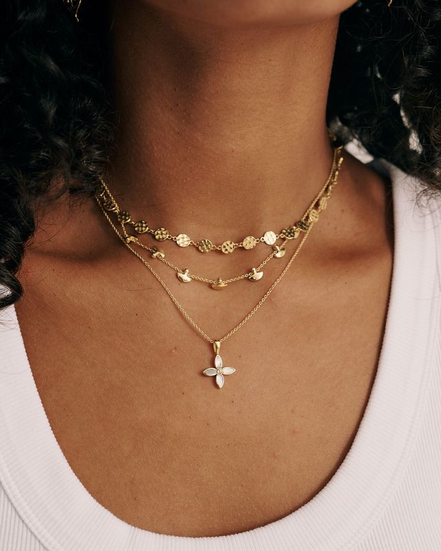MURKANI Desert Flower Charm Necklace GOLD