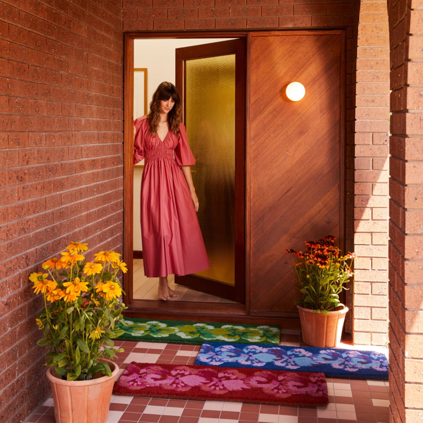 B&N Long Door Mat PANSY PINK