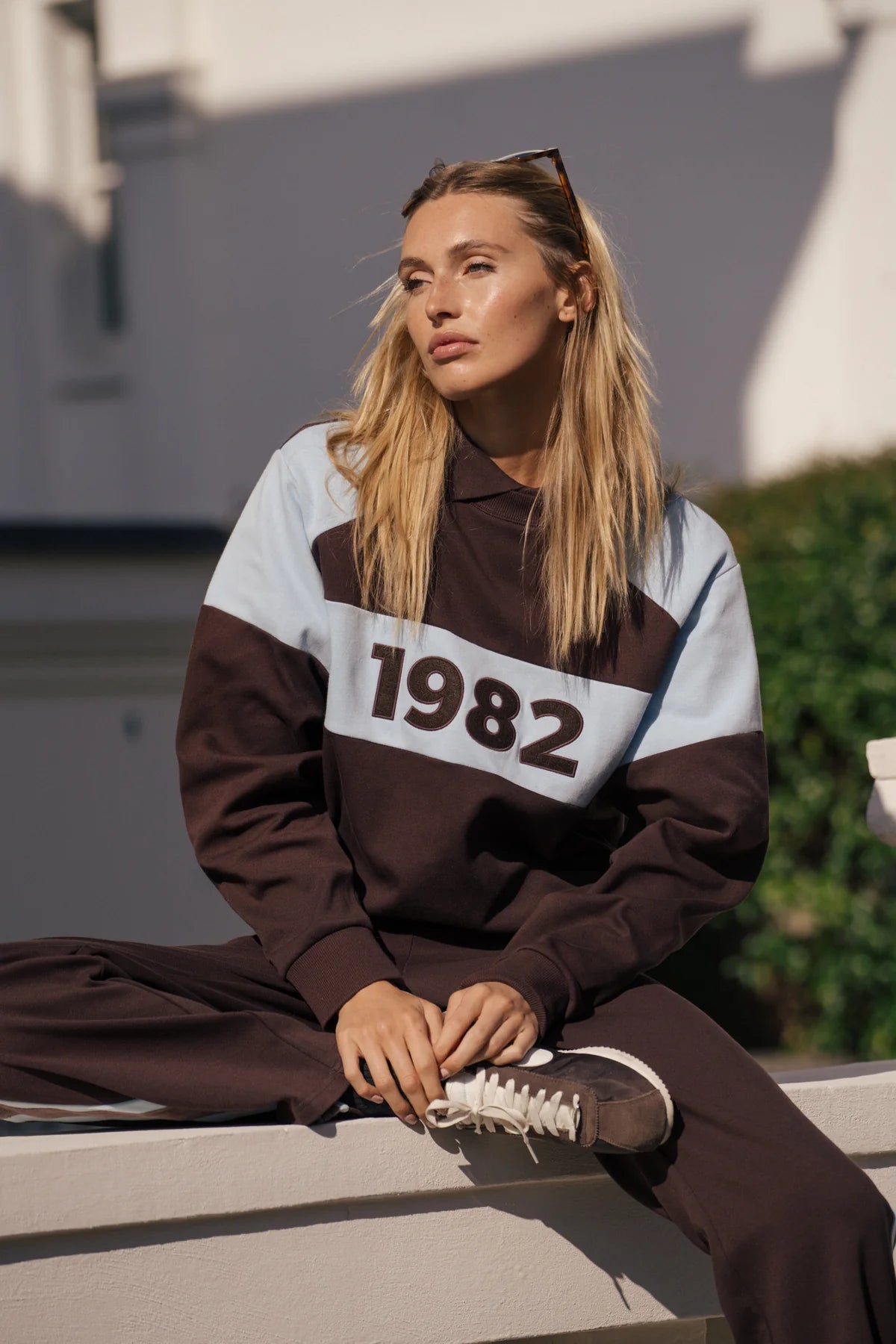 ARAMINTA 1982 Contrast Sweater ESPRESSO