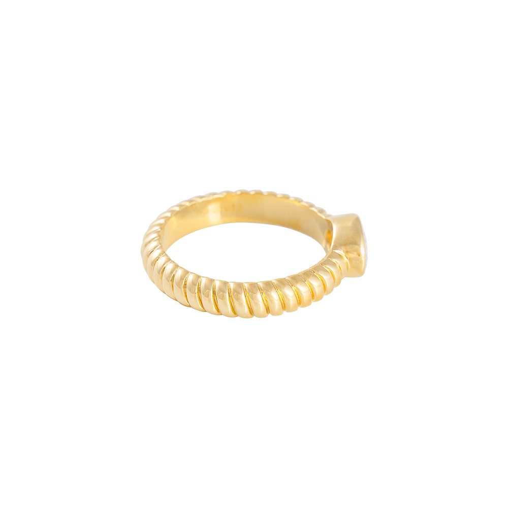 FAIRLEY Oval Croissant Ring