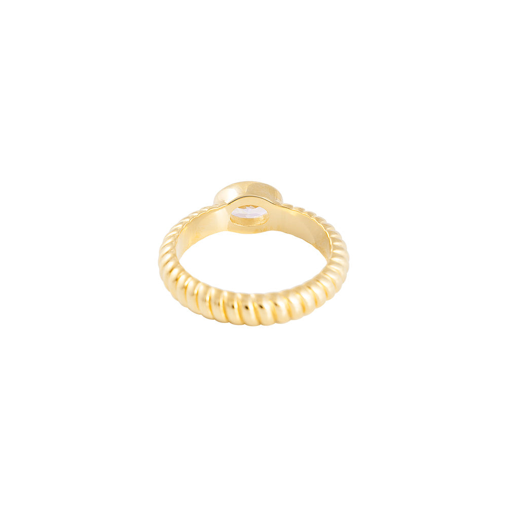 FAIRLEY Oval Croissant Ring