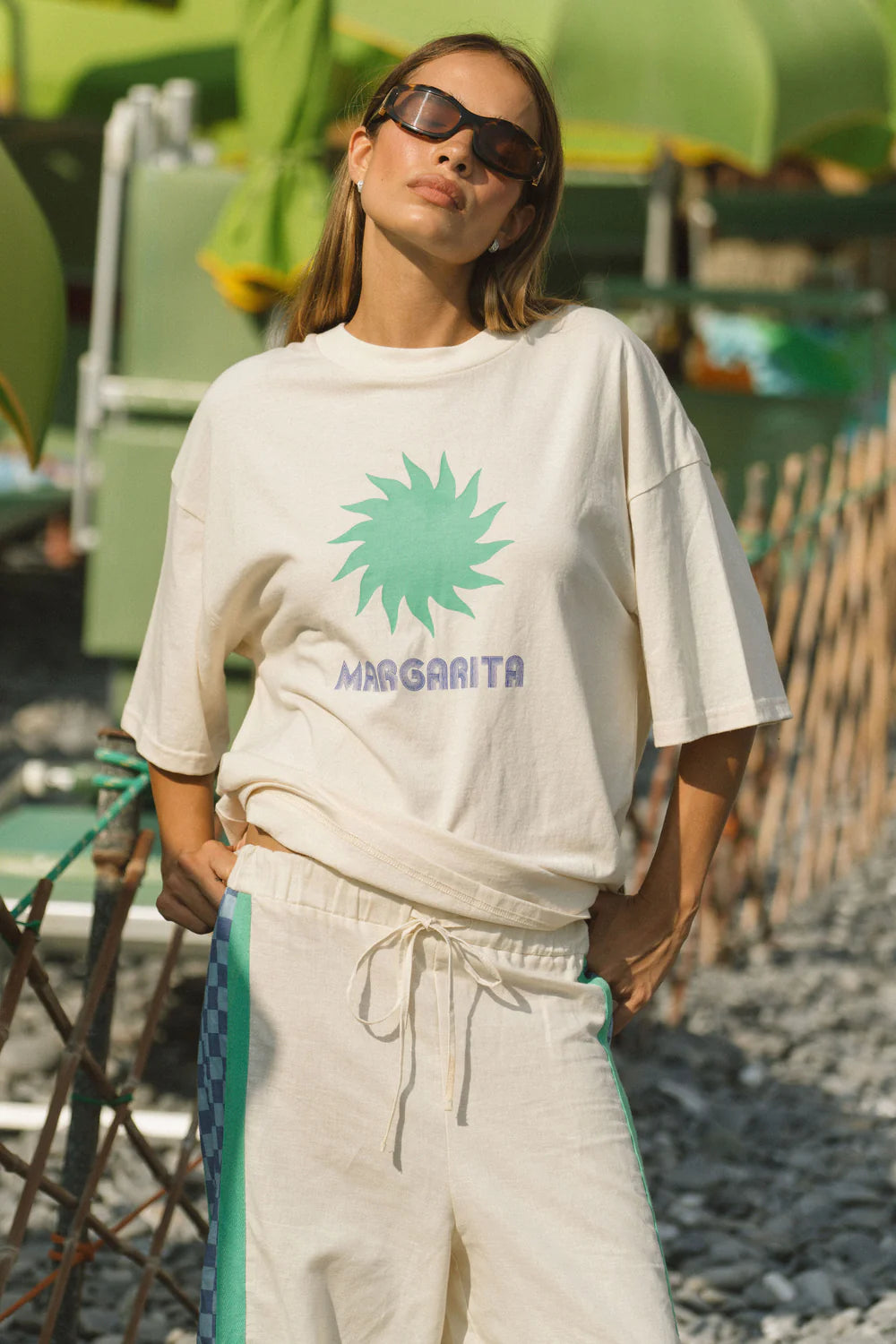 ARAMINTA Margarita Oversized Tee NATURAL