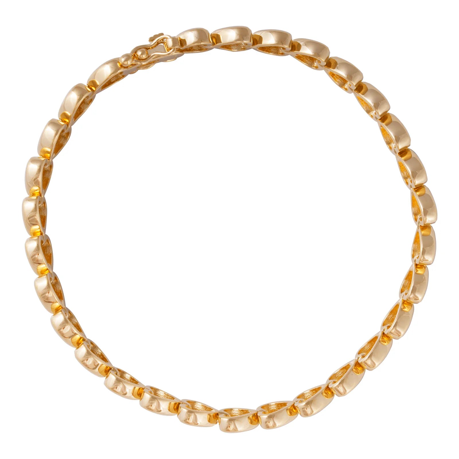 FAIRLEY Golden Heart Tennis Bracelet
