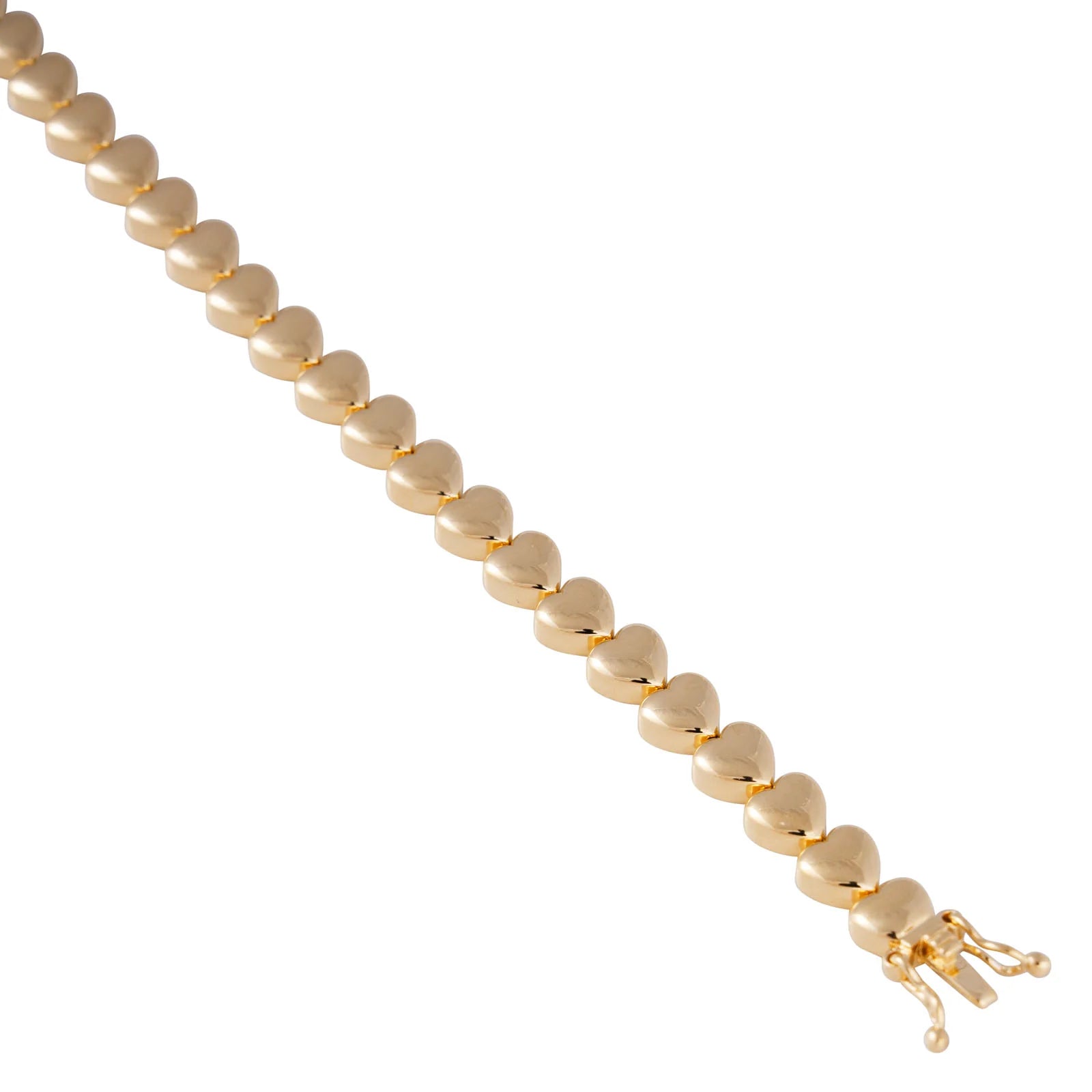 FAIRLEY Golden Heart Tennis Bracelet