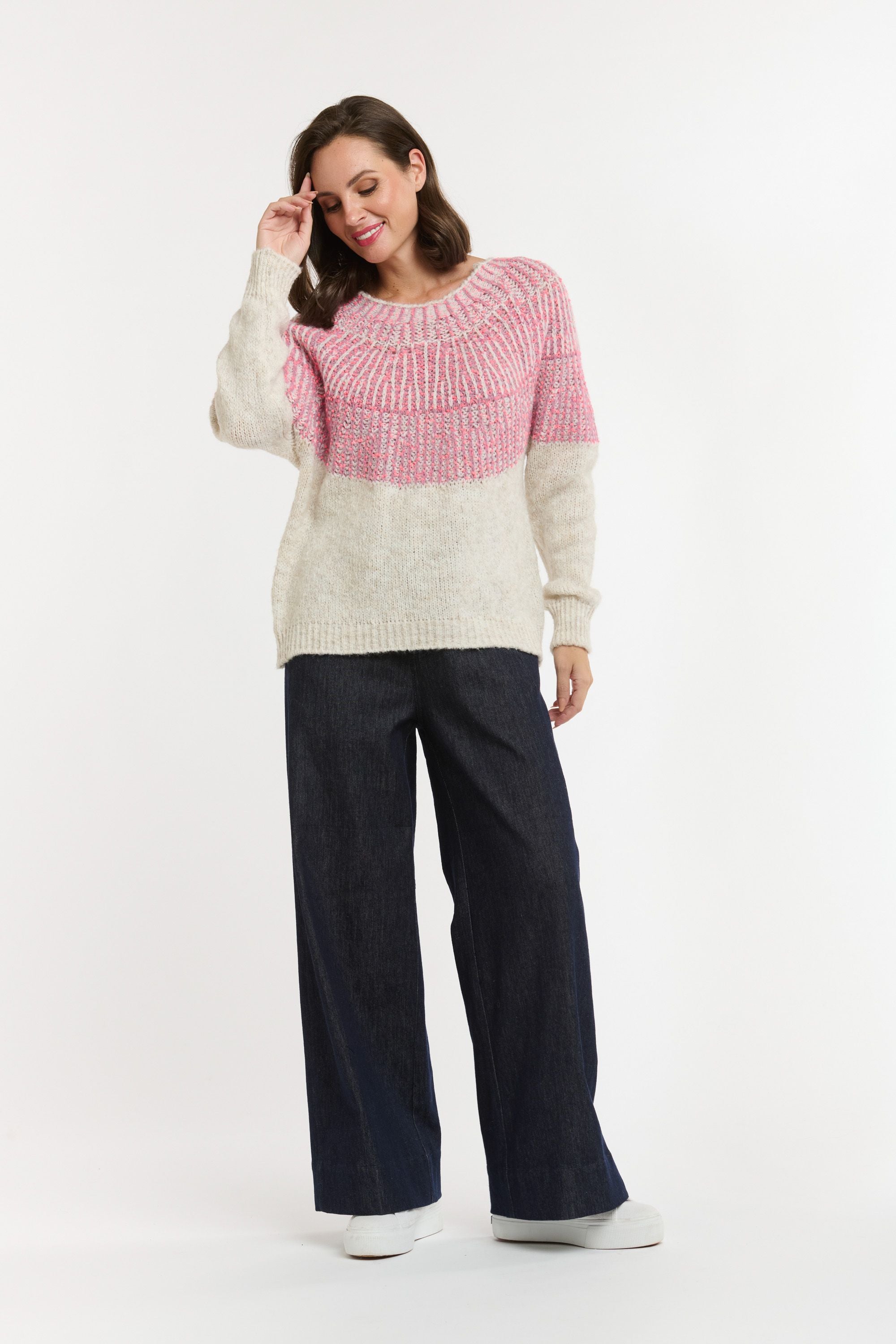 URBAN LUXURY Yoke Jumper PINK