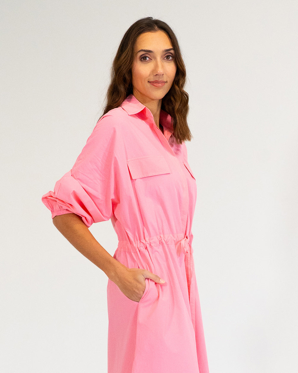ELMS & KING Daytona Shirt Dress PINK