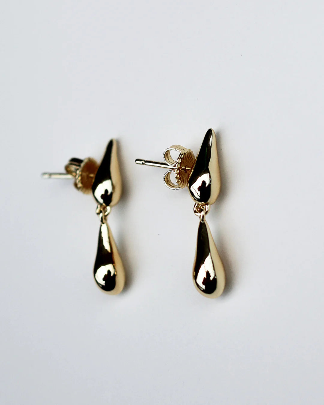 F+H Double Droplet Studs GOLD