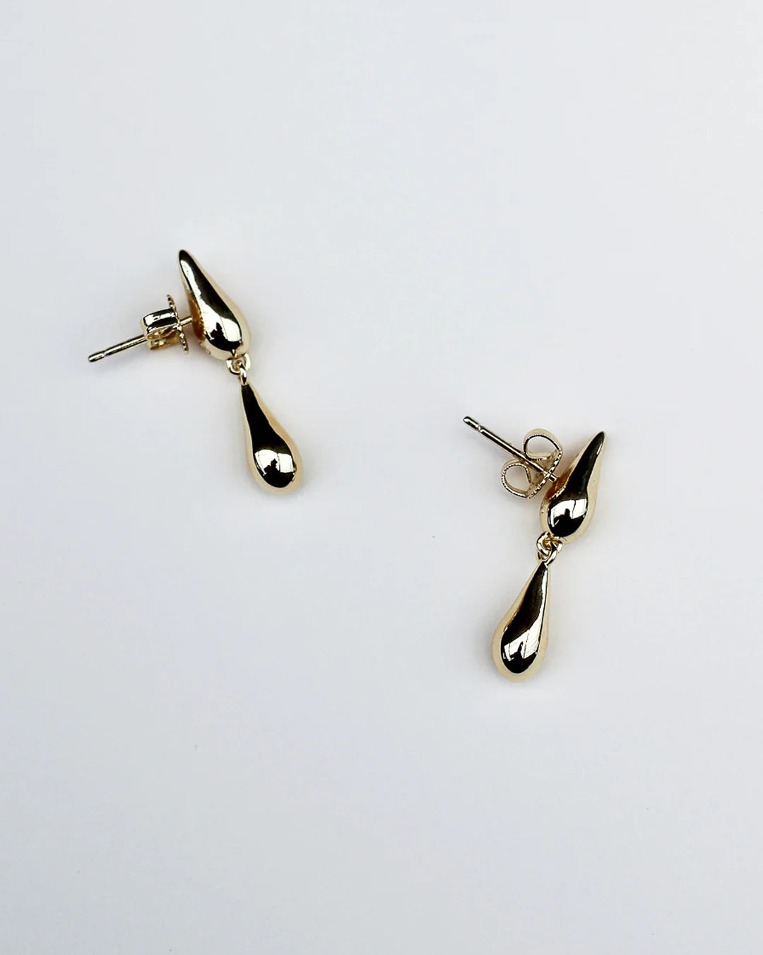 F+H Double Droplet Studs GOLD