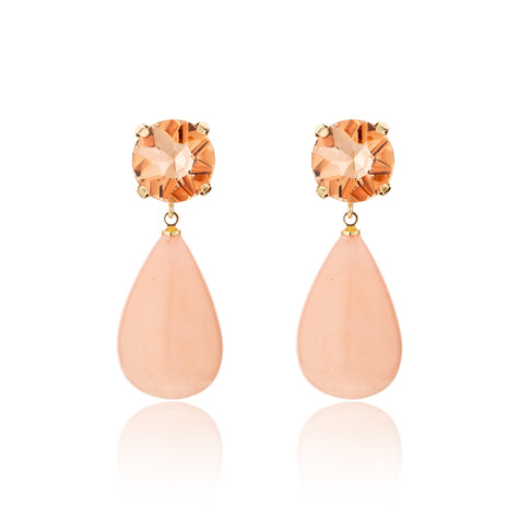 Crystal and Teardrop PEACH