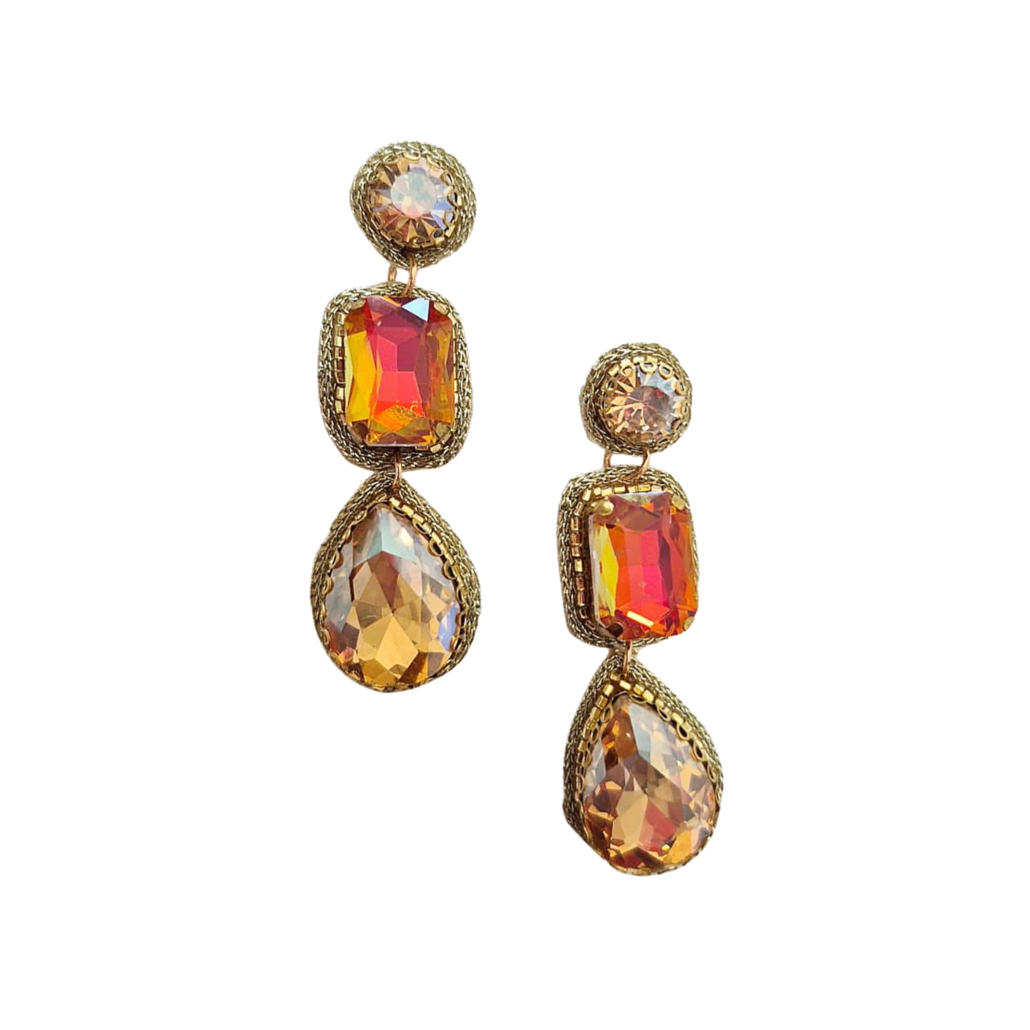Triple Drop Earrings AMBER
