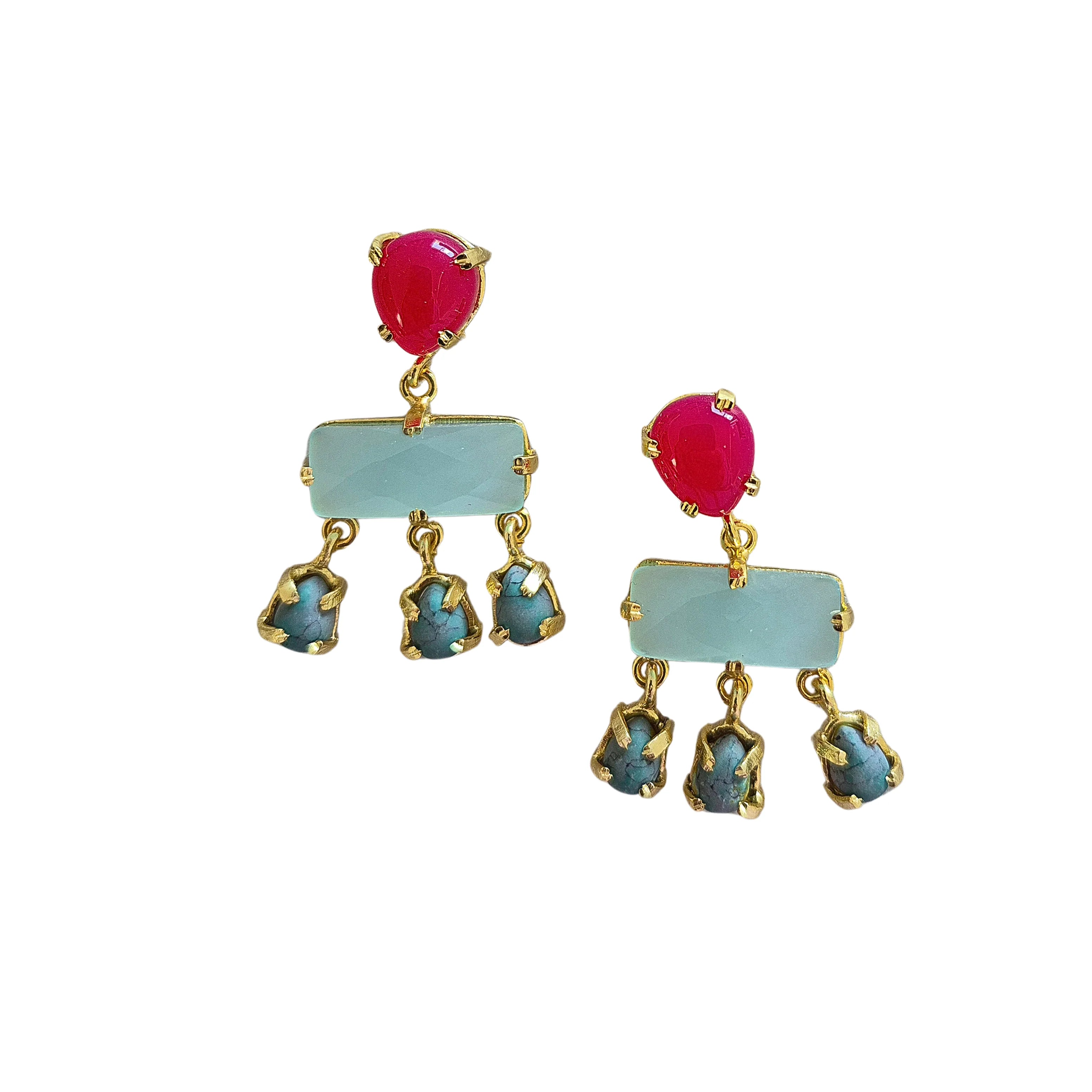 Penny Earring PINK+BLUE