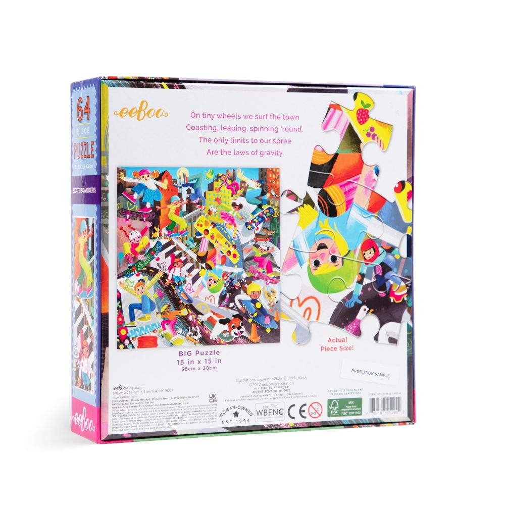 Puzzle 64pce SKATEBOARDERS