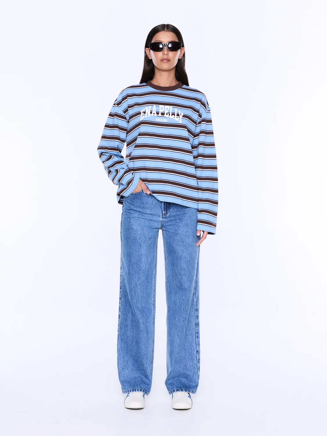 ENA PELLY Maria Boxy Long Sleeve Tee MONROE