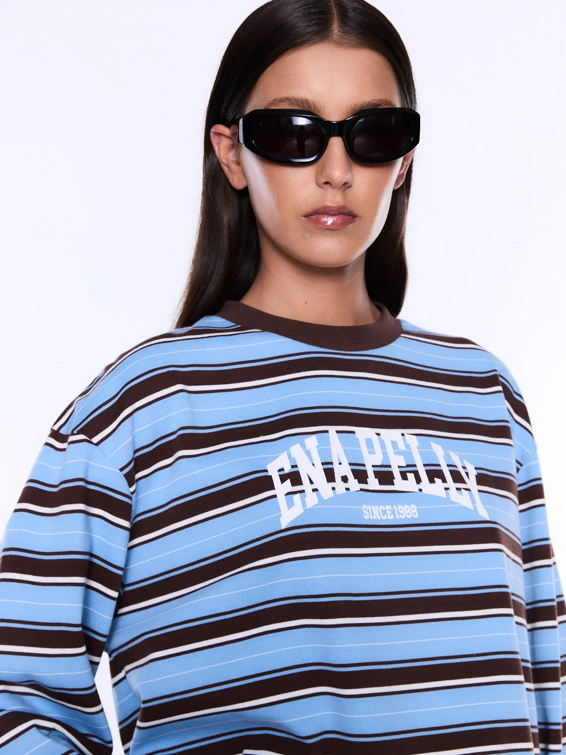 ENA PELLY Maria Boxy Long Sleeve Tee MONROE