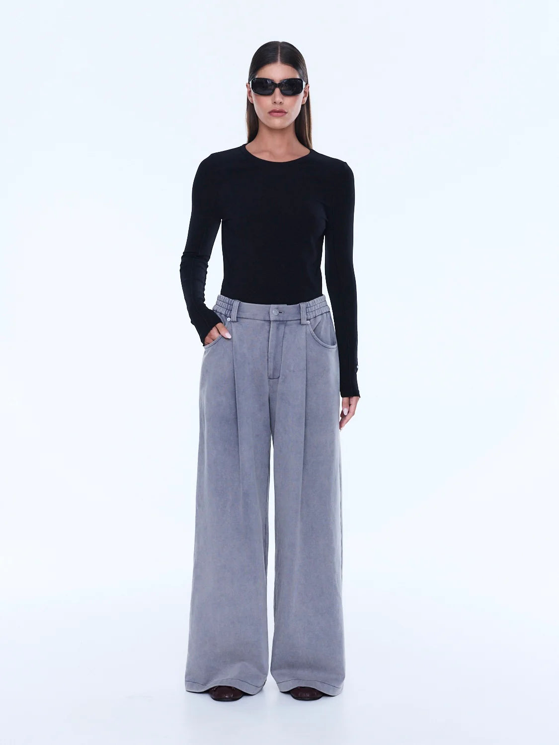 ENA PELLY Iva Jersey Pant DOVE GREY