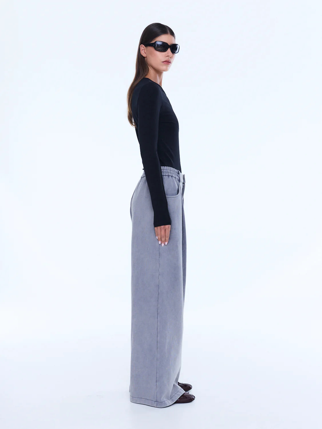 ENA PELLY Iva Jersey Pant DOVE GREY