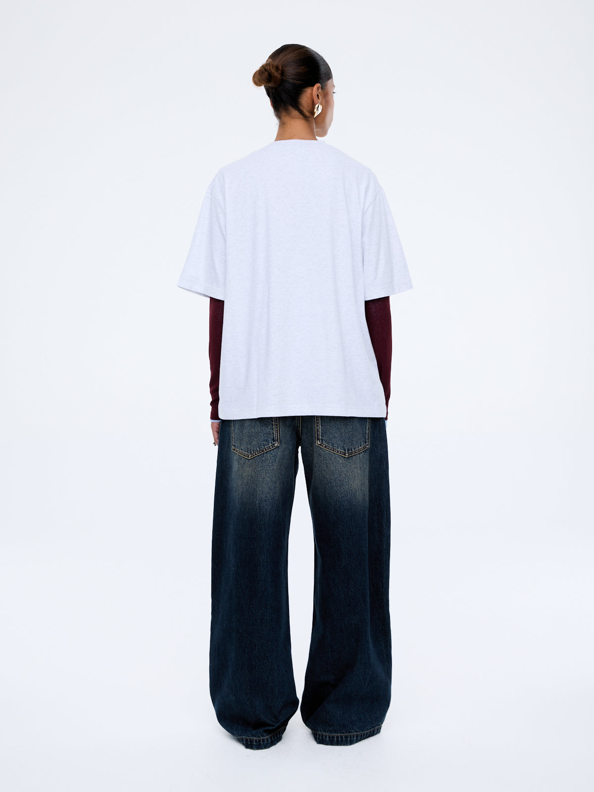 ENA PELLY Sophia Relaxed Tee WHITE MARLE