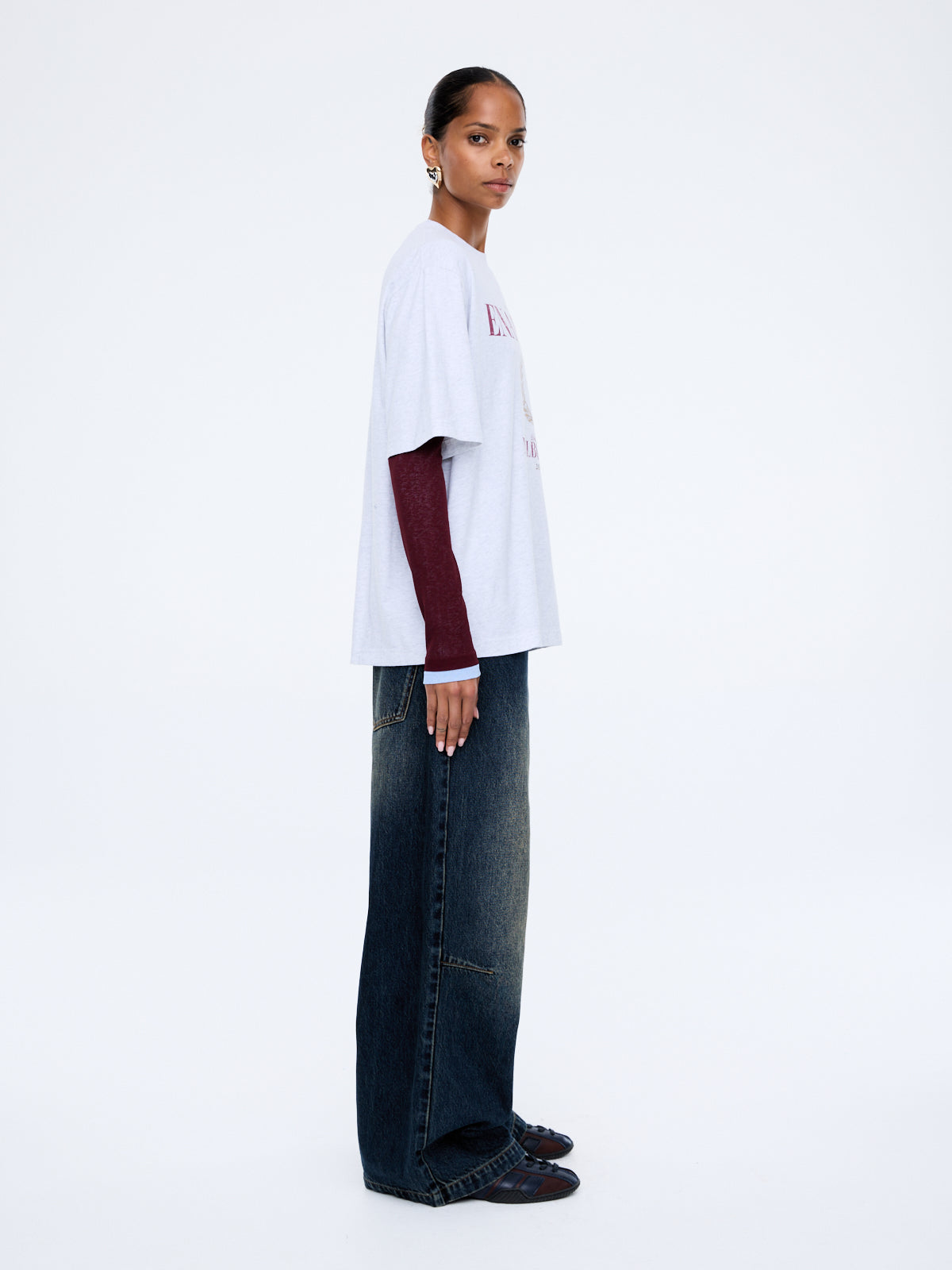 ENA PELLY Sophia Relaxed Tee WHITE MARLE