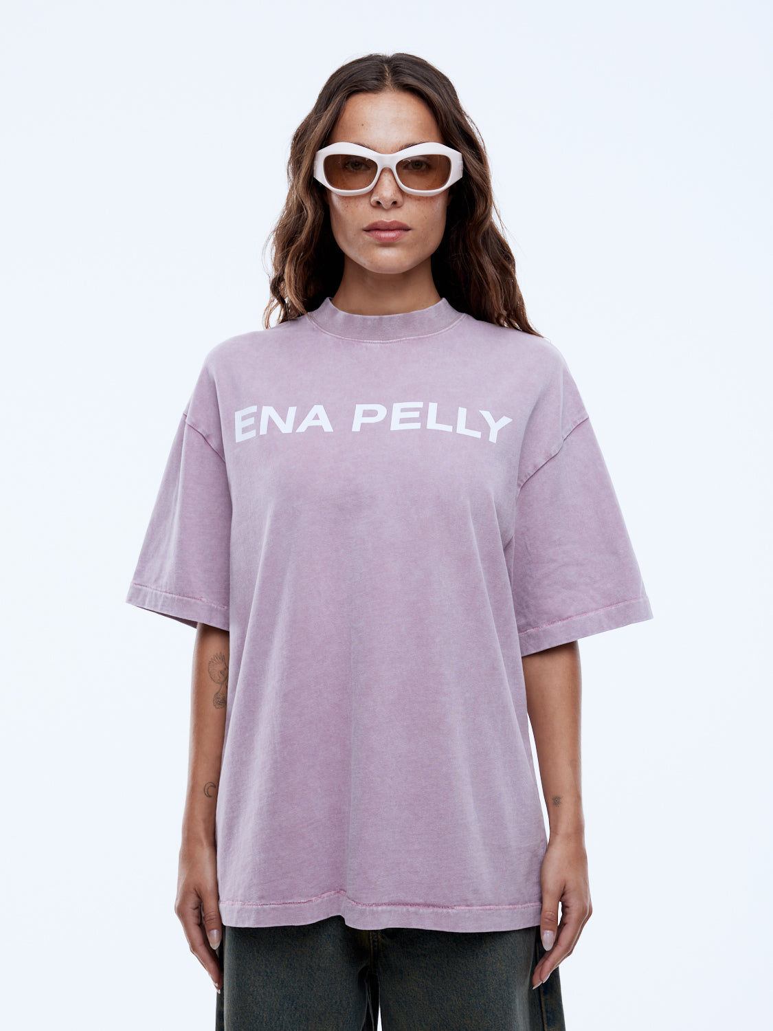 ENA PELLY Chloe Overside Tee Vintage Rose