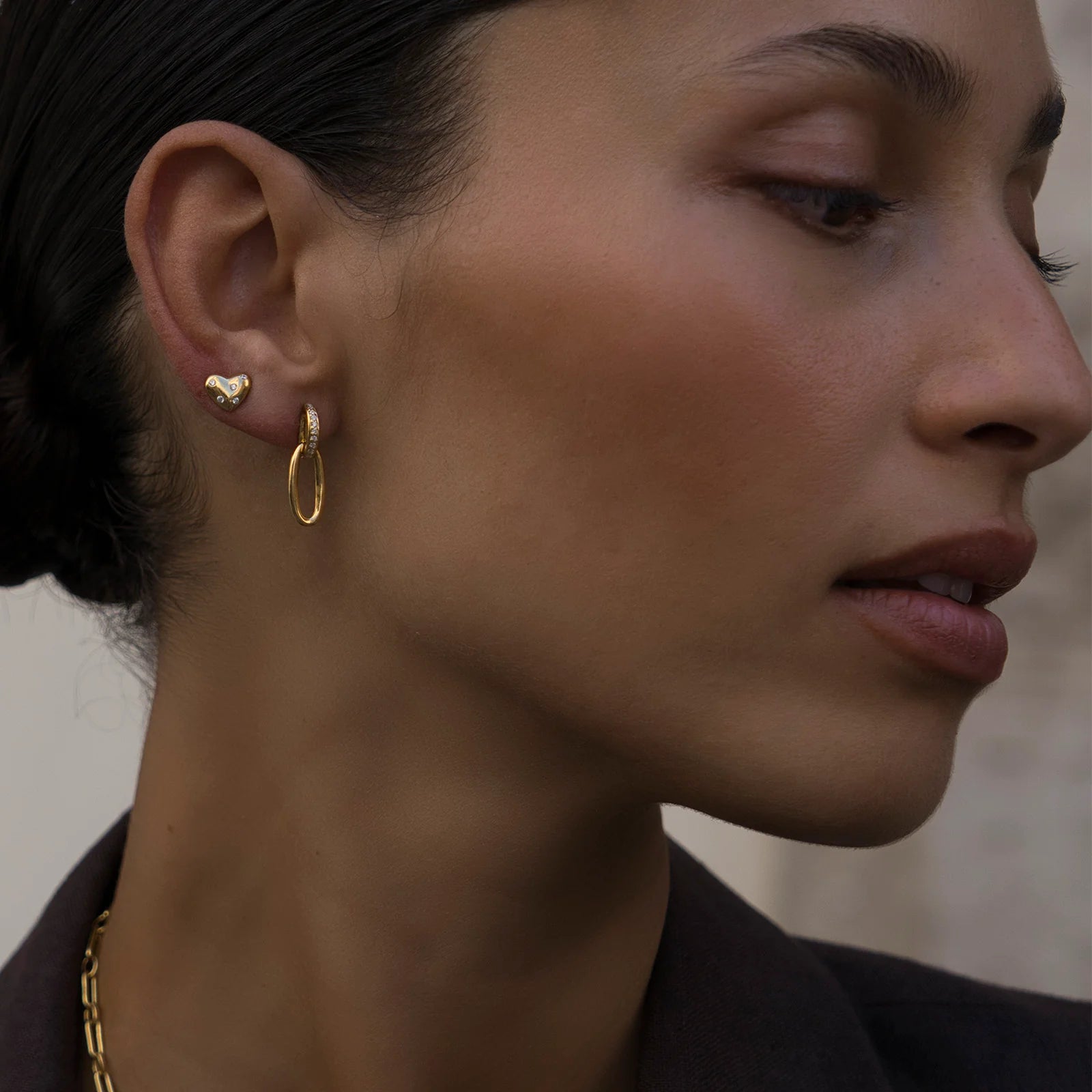 FAIRLEY Twilight Heart Studs