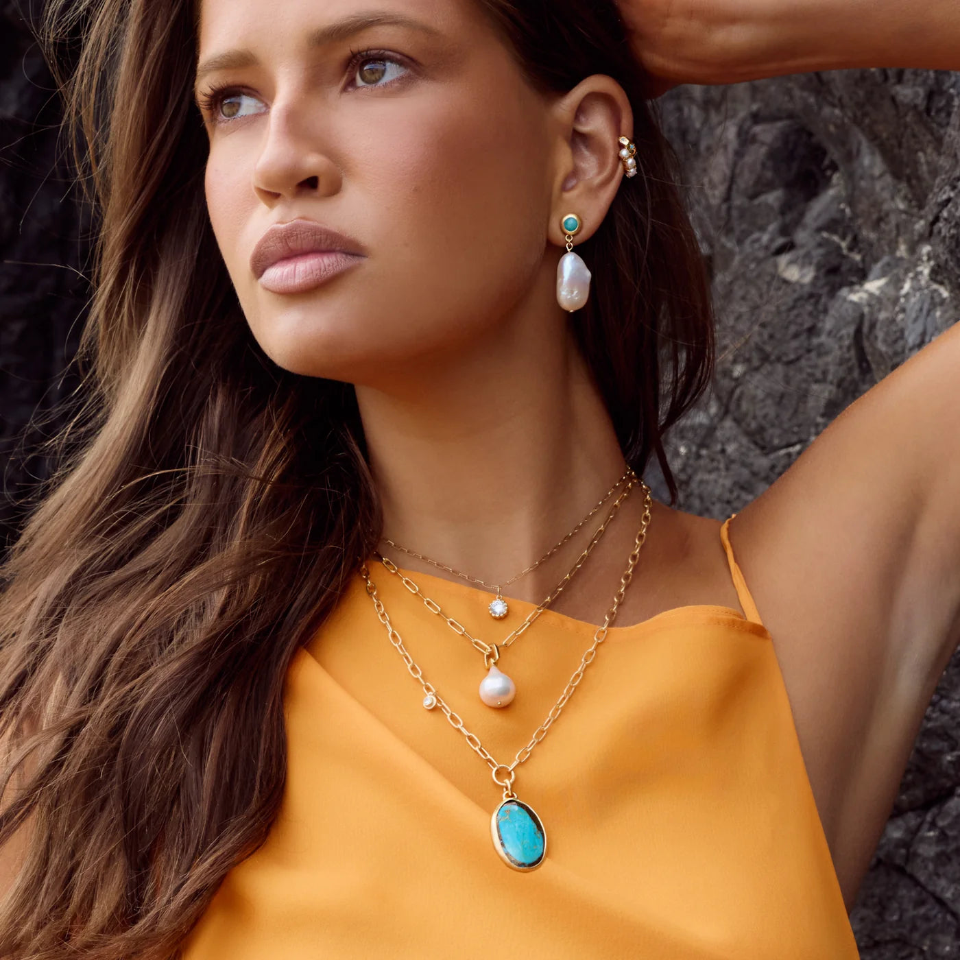 FAIRLEY Amazonite Pearl Drops