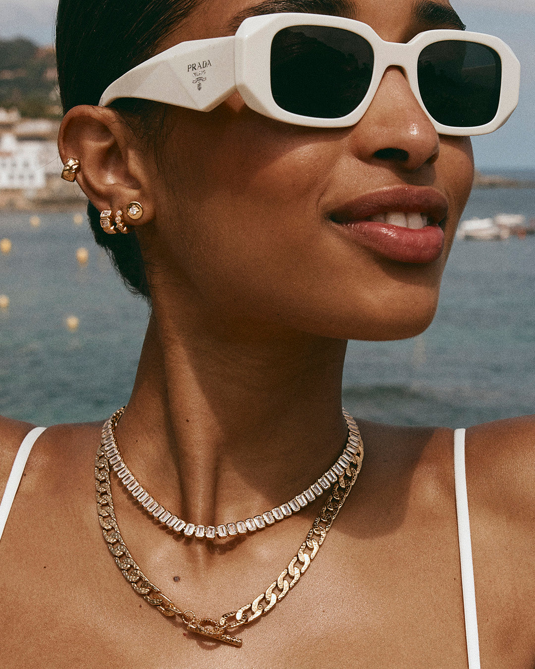 FAIRLEY Blanc Tennis Necklace