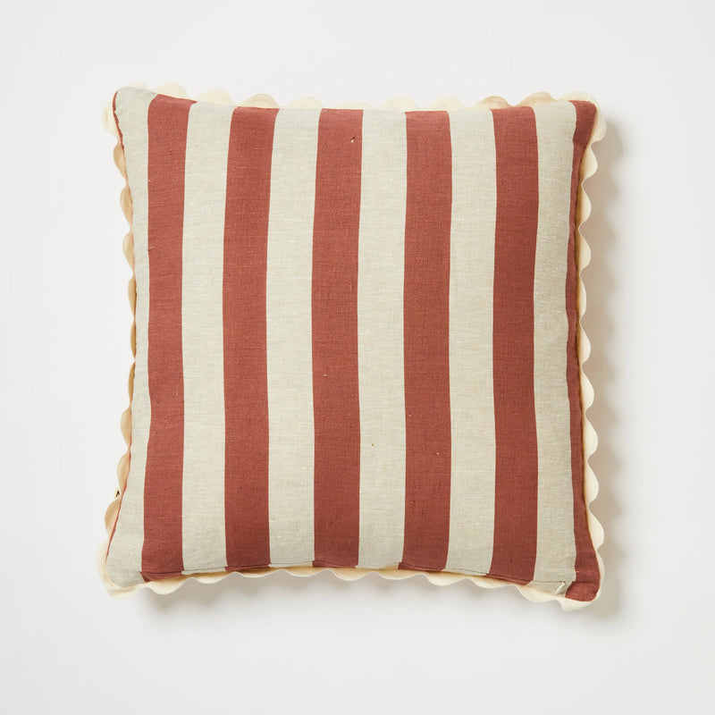 BONNIE & NEIL Bold Stripe Cushion 60cm BERRY PINK