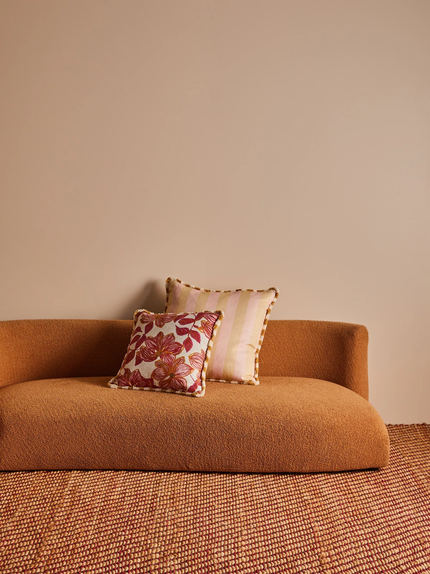 Bonnie & Neil Bold Stripe Buff Cushion 60CM